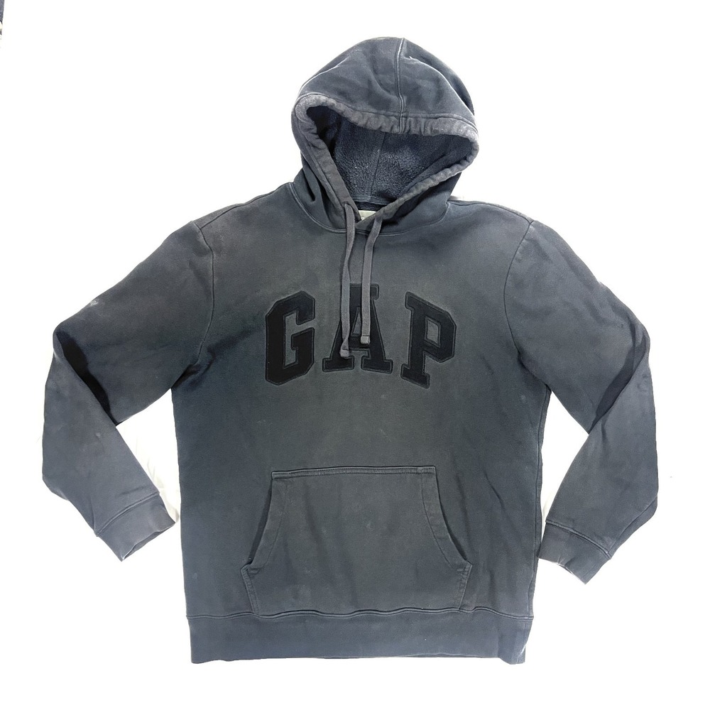 GAP Men M Core Arch Logo Pullover Hoodie VintageSoft Moonless Night SP23